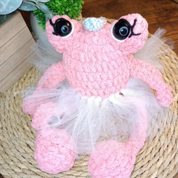 Tutti-Frog Princess Handmade Crochet by Me - Picture 3 of 5